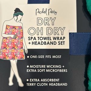 GIFT SET Packed Party Spa Towel Wrap & Headband Set Gift Set